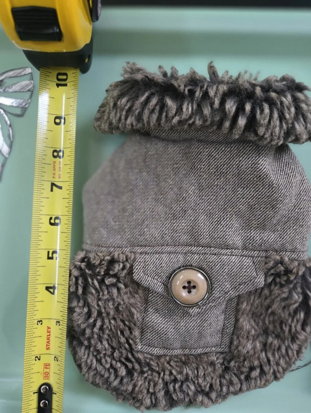 Minature Dog Breed Khaki Sherpa-Lined Vest